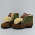 Зимние теплые шерстяные ботинки с большой головкой, уличные охотничьи Тактические боевые рабочие лыжные спортивные военные промышленные кожаные хлопковые ботинки