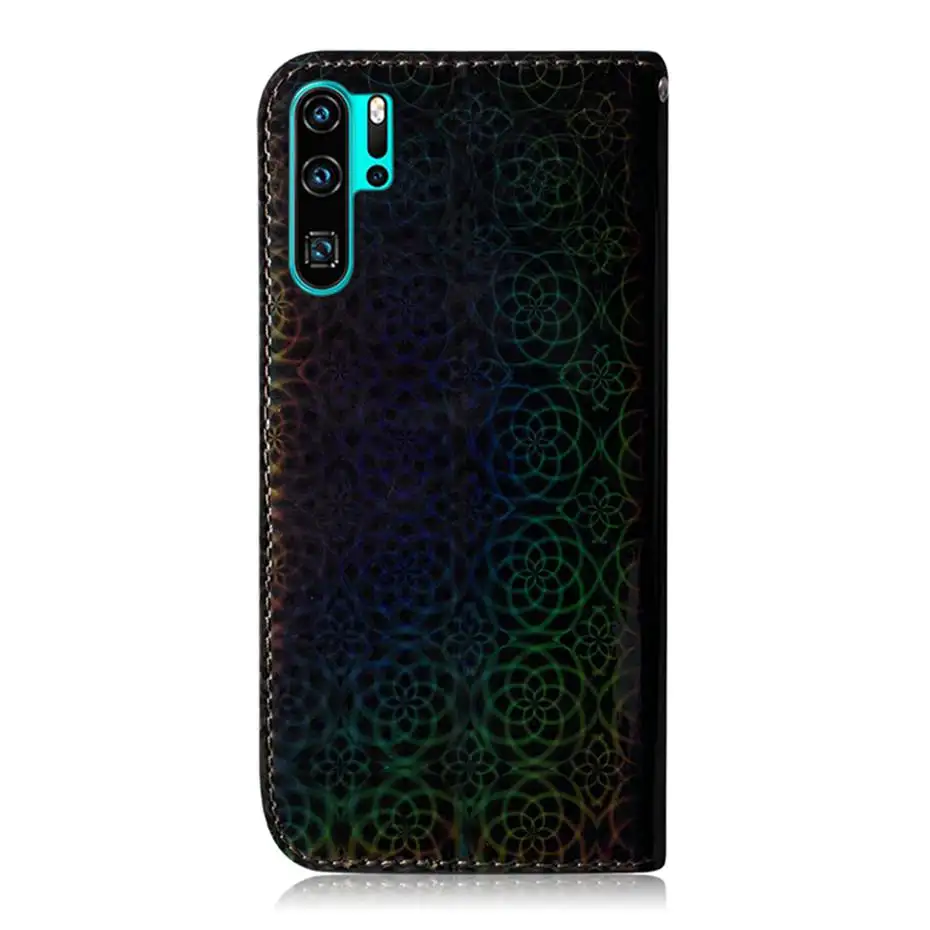 Лазерный флуоресцентный флип-чехол для huawei P30 P20 mate 20 Pro Lite Y5 Y6 Y7 Y9 P Smart Z Plus Honor 20 9X Pro 8X чехол Fundas