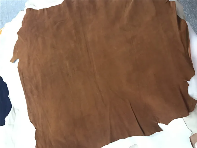 Brown Кожа козьей кожи, кожа овечьей кожи, замша настоящая кожа, материал мягкой кожи, натуральная кожа, материал, цвета, обувь, сумка из козьей кожи - Цвет: Brown