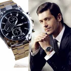 Новые красивые роскошные деловые мужские кварцевые часы с ремешком из нержавеющей стали