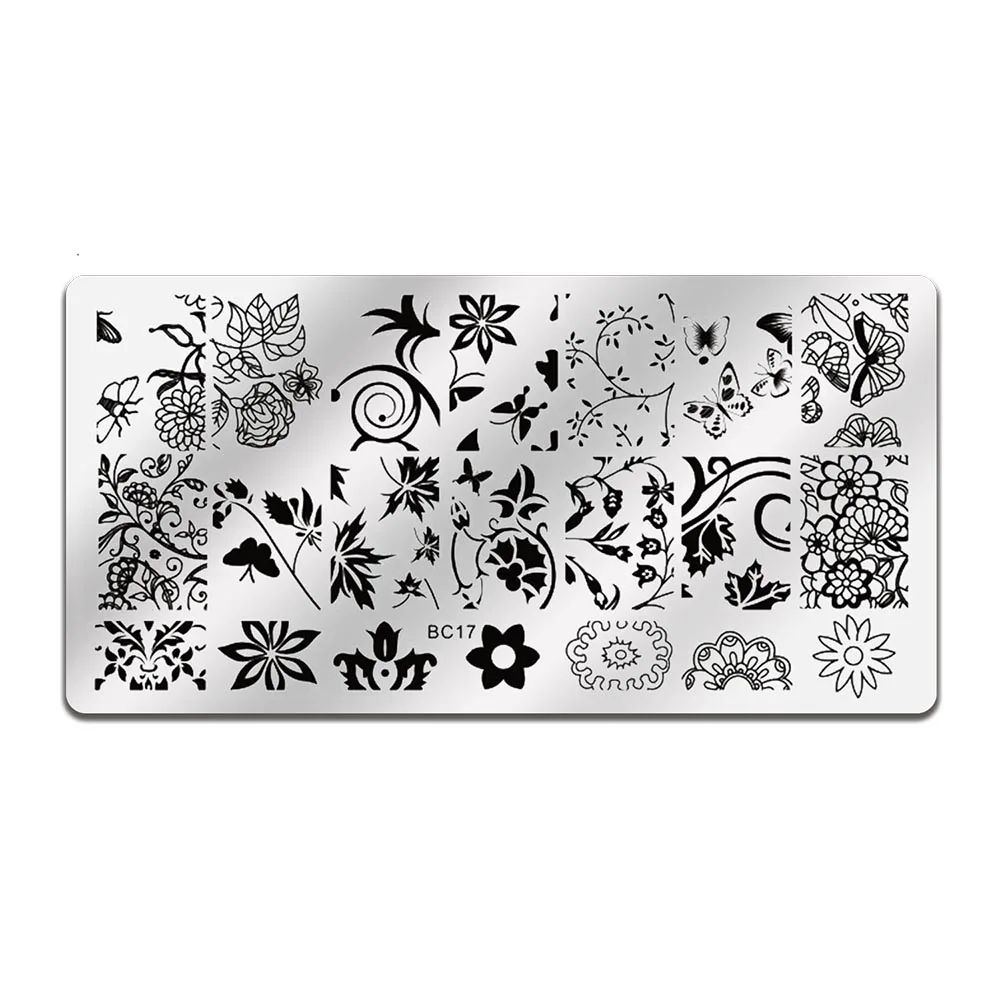 12*6 см штампованные пластины для ногтей брендовый дизайн оптовая продажа|Шаблоны