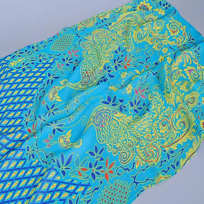 

Hot Sell India Bohemian Beach Peacock Chiffon Scarf With Print Long Scarves For Women Wraps Shawl Head Band Stole 160x50cm