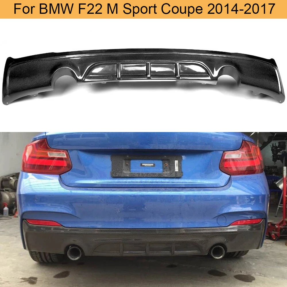 Задний диффузор для BMW 2 серии F22 M Sport Coupe 2014 2017 Кабриолет 220i 228i Углеволокно задний