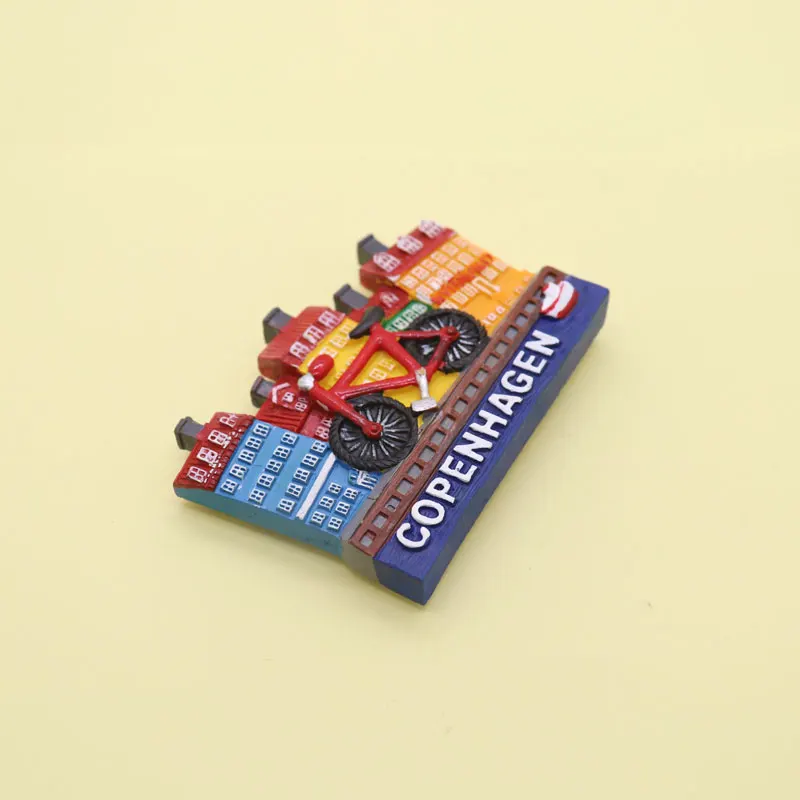 fridge magnet copenhagen souvenir denmark lanmark building resion stereo decoration magnetic sticker paste art crafts colorful | Дом и сад