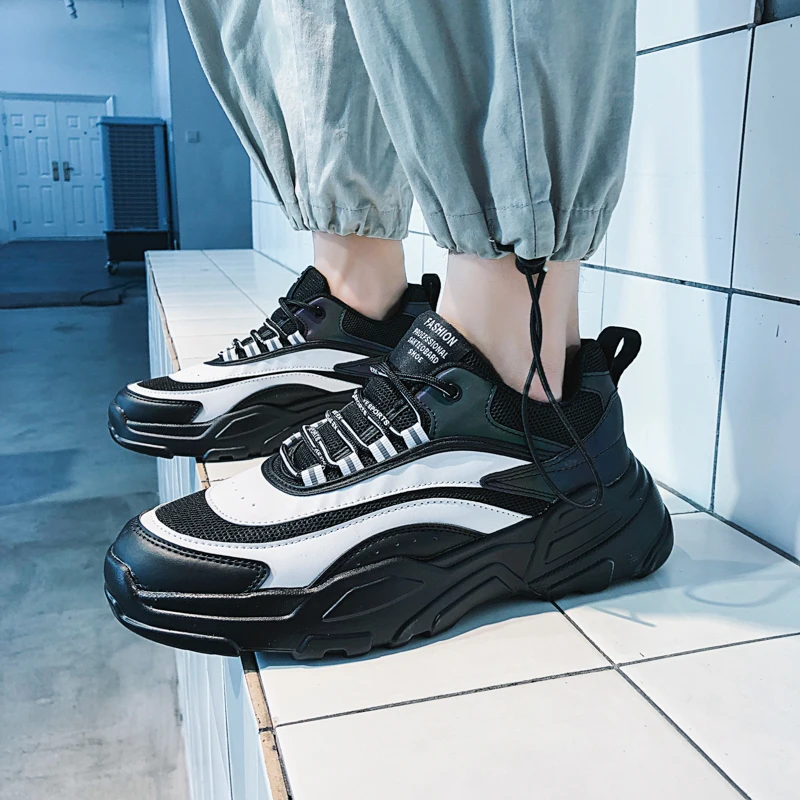 Весенняя обувь для мужчин папы женские кроссовки на платформе мужские массивной