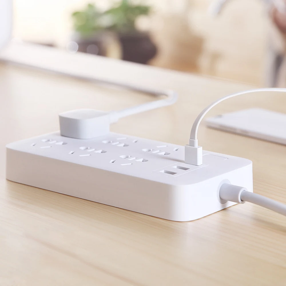 Оригинальная силовая лента Xiaomi Mijia базовая версия 6 розеток С 3 5 В 2 1 А порты USB для