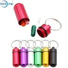 Миниатюрная коробка для таблеток, коробка для хранения капсул из алюминиевого сплава, портативная Водонепроницаемая аварийная коробка, органайзер, безопасный отсек, домашний мс