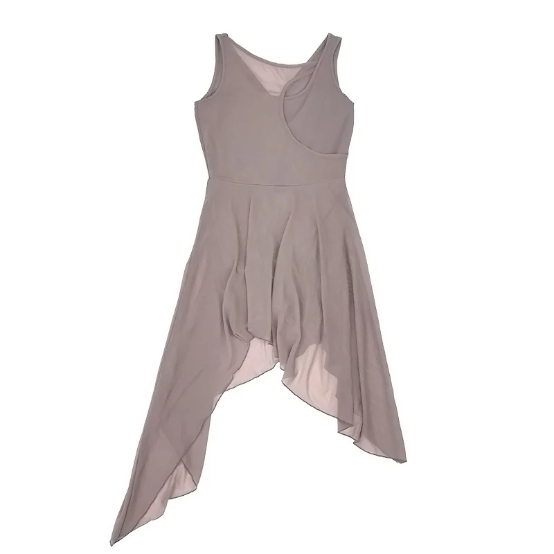 Женское балетное платье пачка без рукавов трико для гимнастики сетчатый костюм