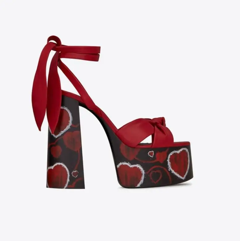 Босоножки на платформе с бантом женские босоножки ремешком щиколотке sandalia feminina