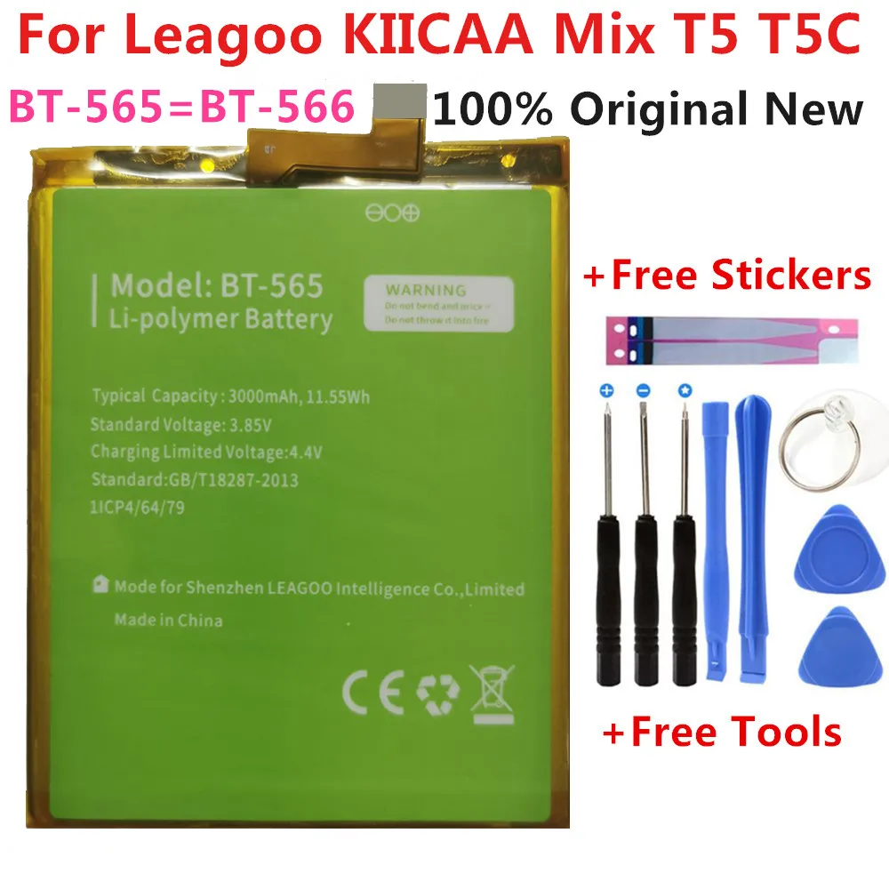 100% оригинальный новый BT 565 3000 мА/ч Батарея для Leagoo KIICAA Mix T5 T5C BT565 мобильный телефон