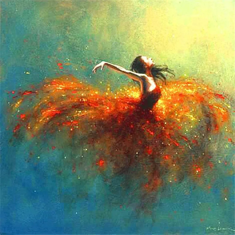 

5D DIY Diamond Painting Dancer Full Round Drill Diamond Embroidery Mosaic Picture Home Dance Room Wall Decor
