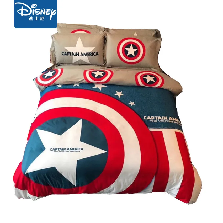 100% хлопок с изображением героев фильма Марвел щит Человека-паука стеганное