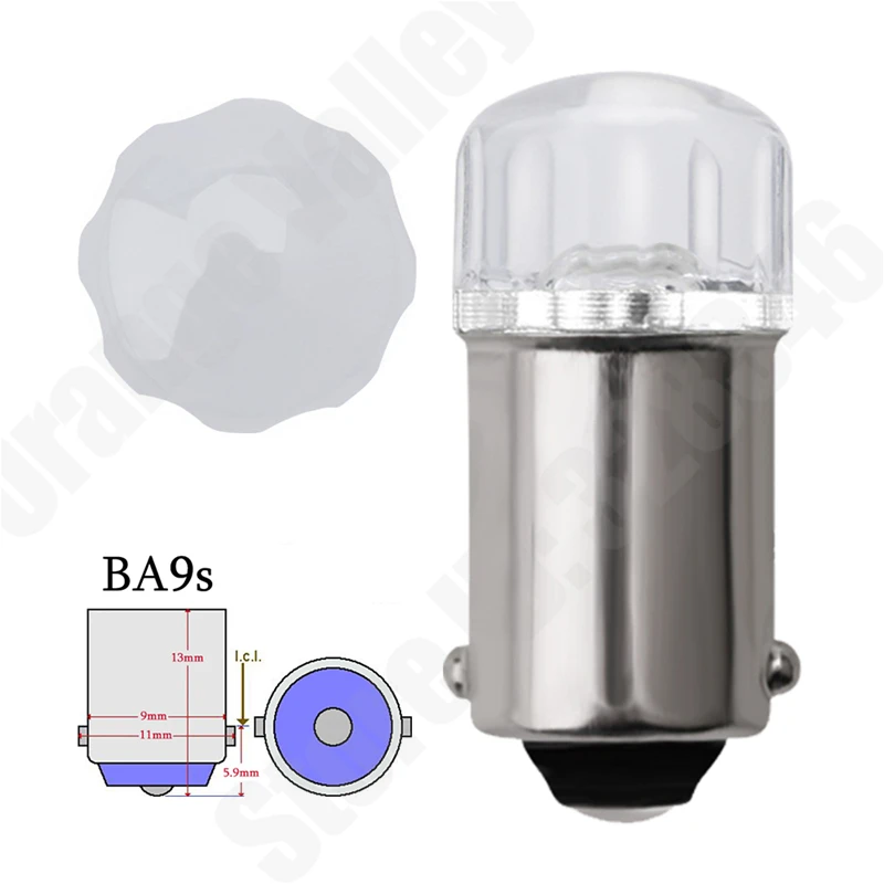 10 шт. T4W BA9S LED лампочка 12V H6W для задней карты автомобиля светильник 2835 SMD Белый автомобильный парковочный фонарь 6000K включен.