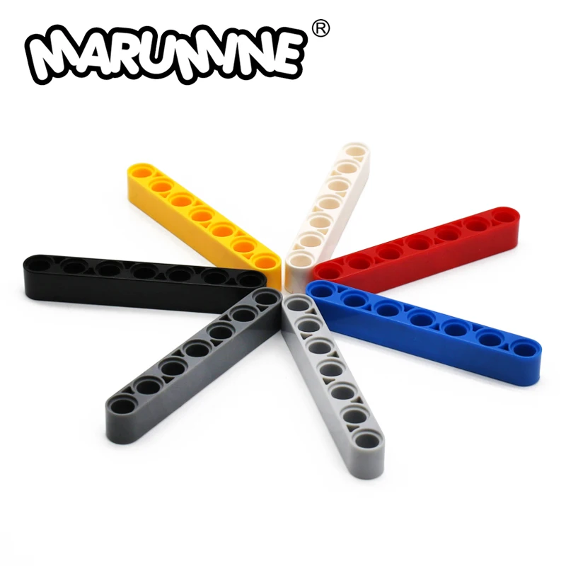Креативные кирпичи Marumine MOC 10 шт. технология подъема 1x7 толстый безлучевой