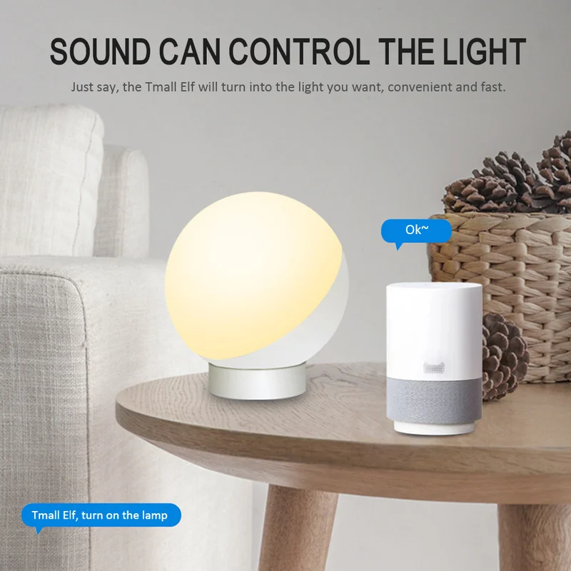 Для Amazon Alexa Google Ecopoint Assistant умная домашняя лампа, для семьи/развлечений, смарт-лампочка WiFi Smart Eye настольная лампа