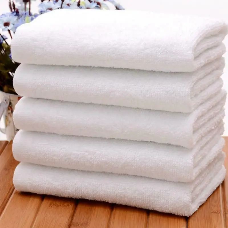 

10pcs White Quick Dry Travel Towel Microfiber Soft Absorbent Hair Napkins for Camping Gym Sports Yoga Beach 30*70 cm