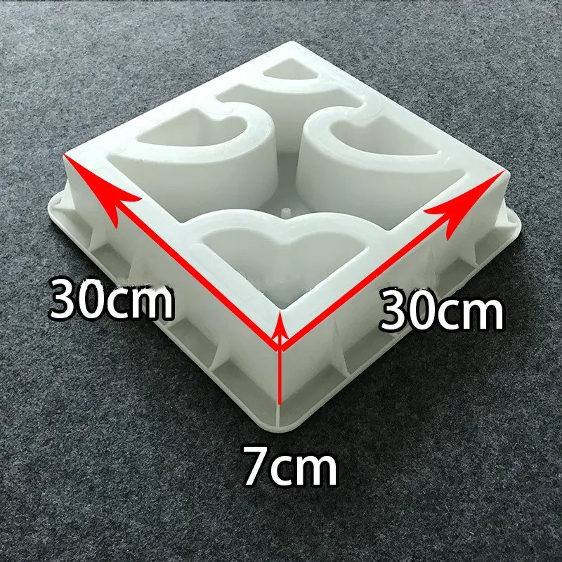 Цемент старый кирпич формы квадратный сад стены делая кирпичная форма 3D резьба противоскользящие бетонные пластиковые формы для керамической плитки 30x30x7 см