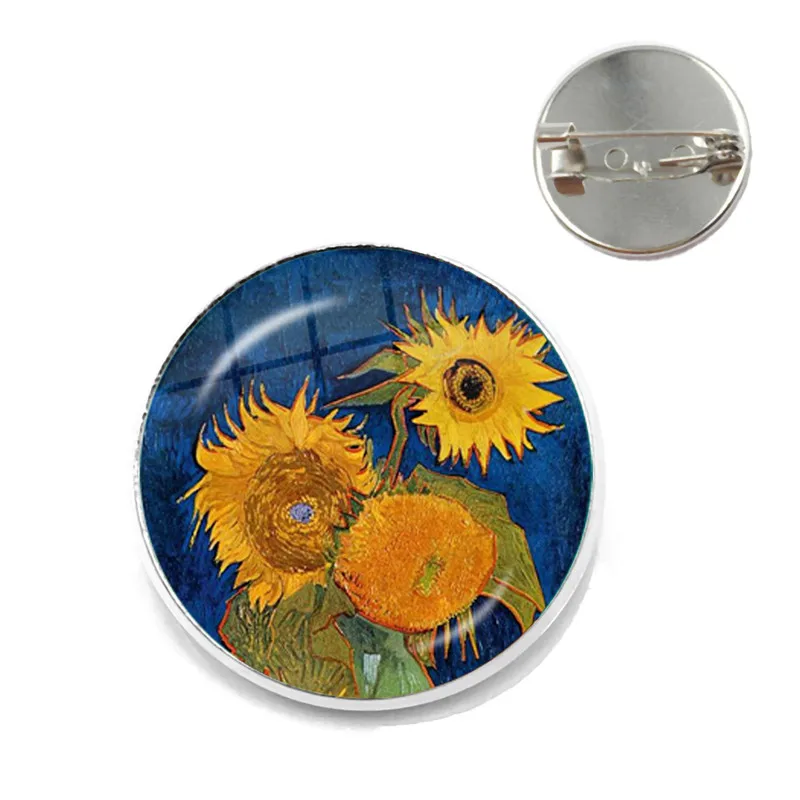 Мужская/Женская Брошь в стиле ретро с изображением подсолнуха | Украшения и