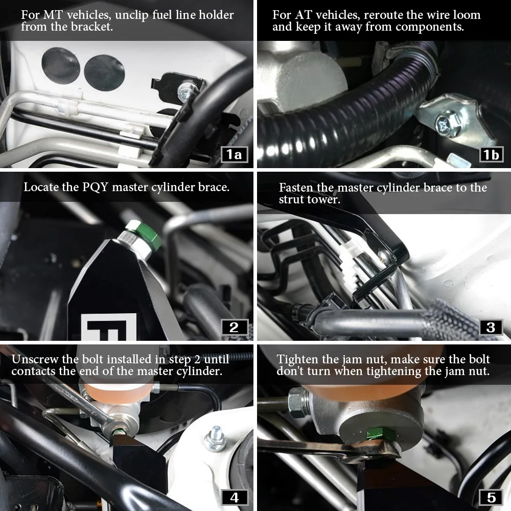 LZONE-главный тормозной цилиндр для Subaru BRZ / Scion FR-S Toyota 86 черный с логотипом PQY JR-HBM01BK-QY