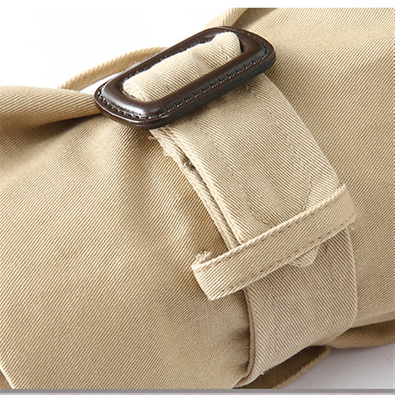 Женский двубортный тренчкот с поясом повседневный длинный в Корейском стиле