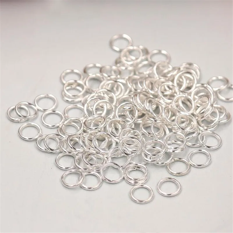 

200pcs 4 5 6 7 8 9 10 mm closed Jump Rings Silver Split Rings Connectors For DIY Handmade Jewelry Finding Making Accessories