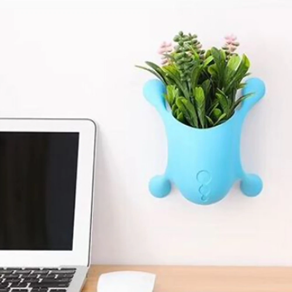 Lovely Succulent Plant Bonsai Flower Pot Vase Self Adhesive Wall Mount Office Home Pen Holder Decor for Fine Workmanship | Дом и сад