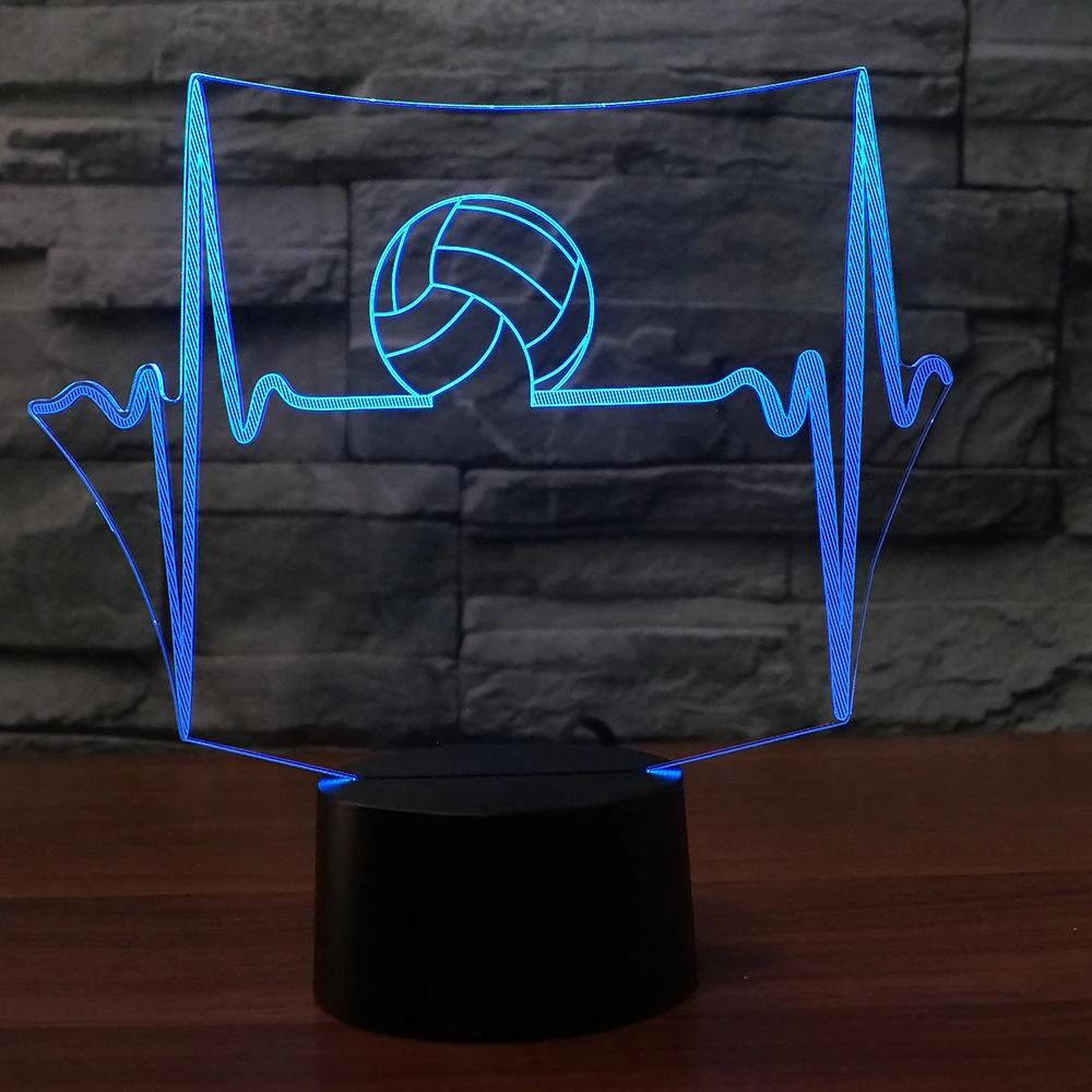 Новинка Bluetooth освещение динамиков 3D Иллюзия светодиодный светильник волейбол