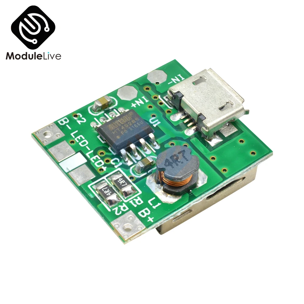 Повышающий Модуль питания постоянного тока 5 В 2 шт. защитная плата для зарядки