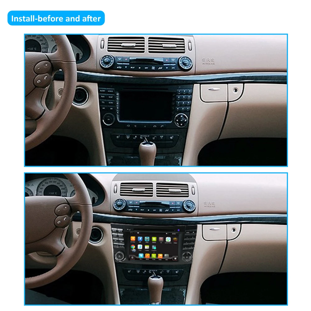 Bosion Android 10 2 din автомобильный DVD плеер для Mercedes Benz E class W211 E200 E220 E300 E350 E24 Bluetooth Радио