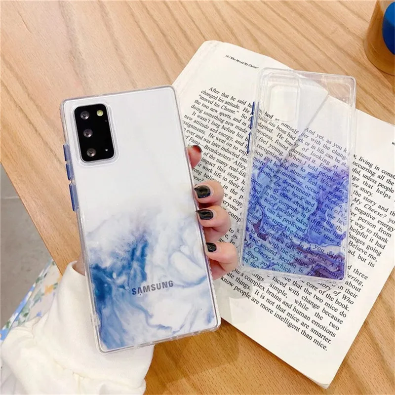 

Transparent Marble Phone Case For Samsung Galaxy S21 Plus S20 FE 5G Note 20 Ultra A11 A12 A21s A31 A32 A51 A52 A71 A72 5G Cover