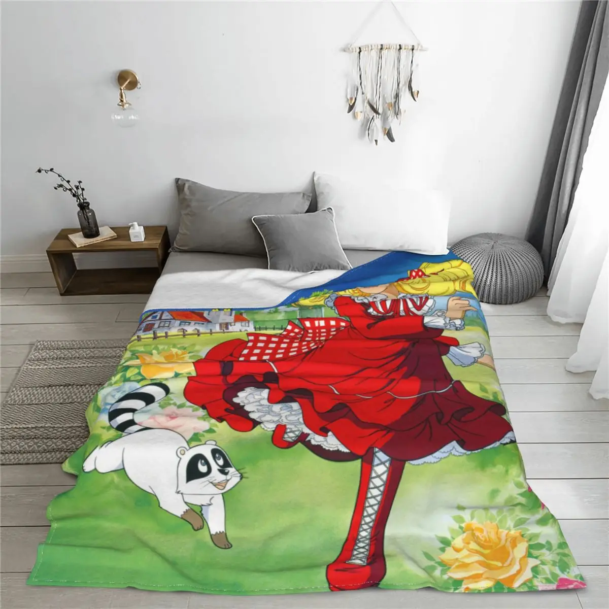 Одеяло карамельного цвета в стиле аниме s Kawaii японское Фланелевое потрясающее