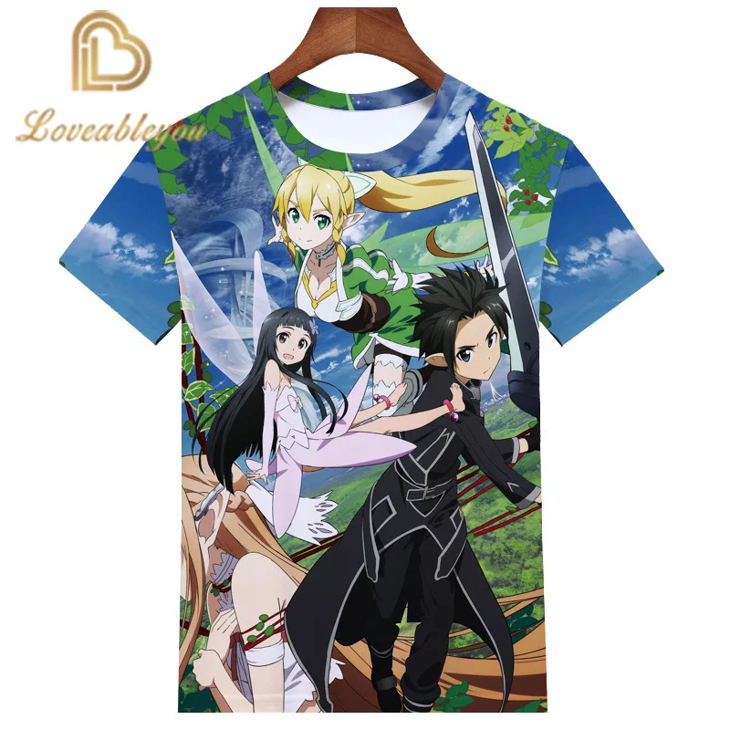 

Summer Sword Art Online T Shirt SAO T-Shirt Fun Casual Tee Shirt Short-Sleeve Printed Male Plus Size Tshirt Tee Tops