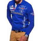 Мужская приталенная рубашка-поло ZOGAA, Повседневная дышащая рубашка-поло из хлопка и полиэстера, с длинным рукавом и принтом, костюм для мужчин