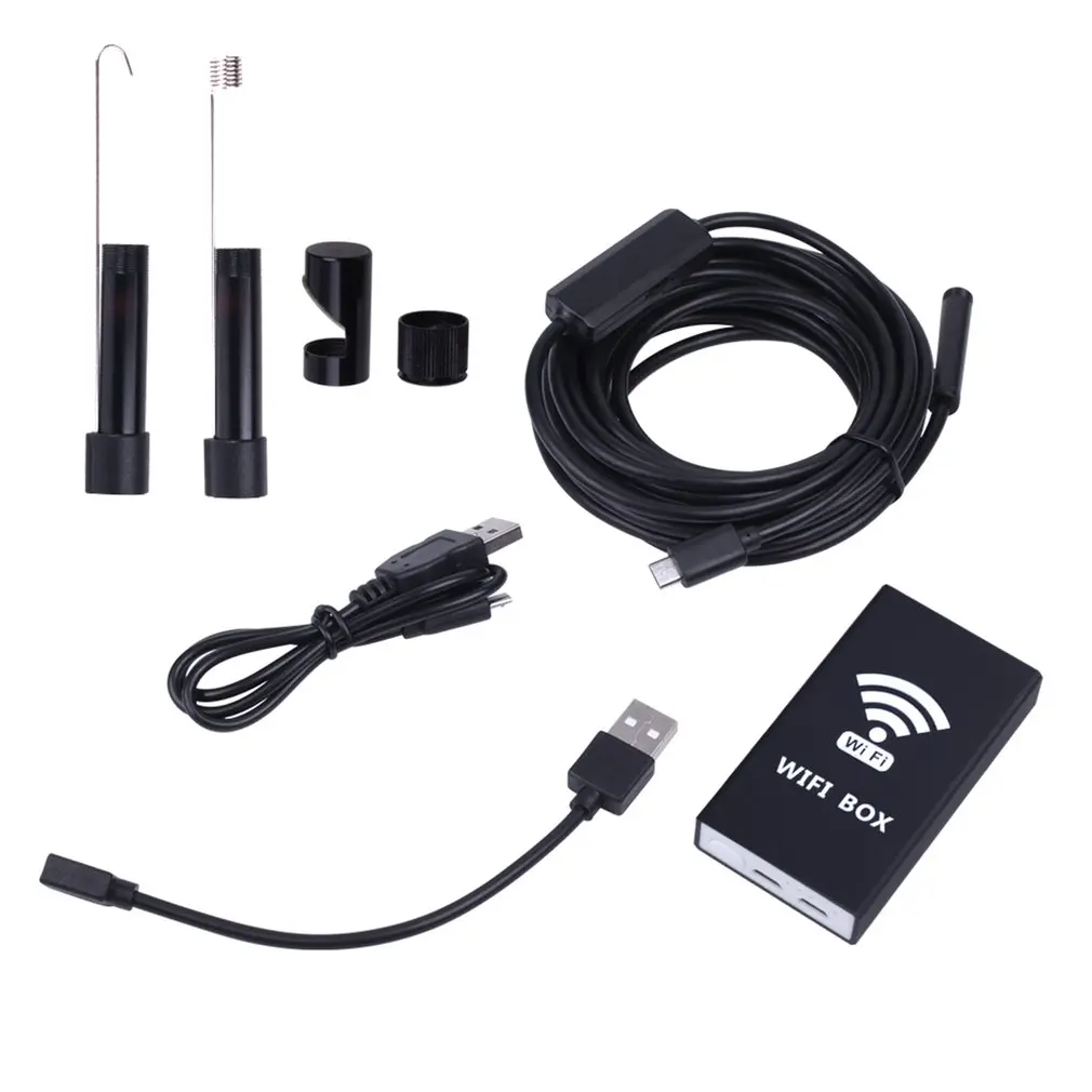 LESHP 5 мм 1/2/3.5/5/10M WI FI эндоскопа мягкий кабель 8 шт. регулируемый светодиодный