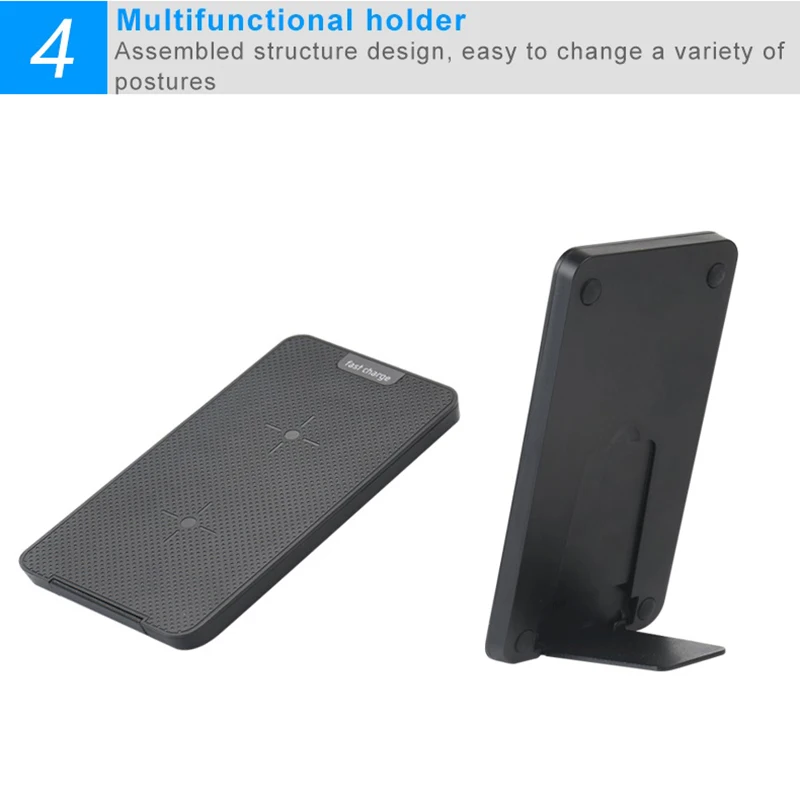 

10W Dual Coils Wireless Charger Stand For iPhone 12 11 10 8 Plus X XR XS QI Wireless Charging For Galaxy S9 note S8 Note8 Note 9