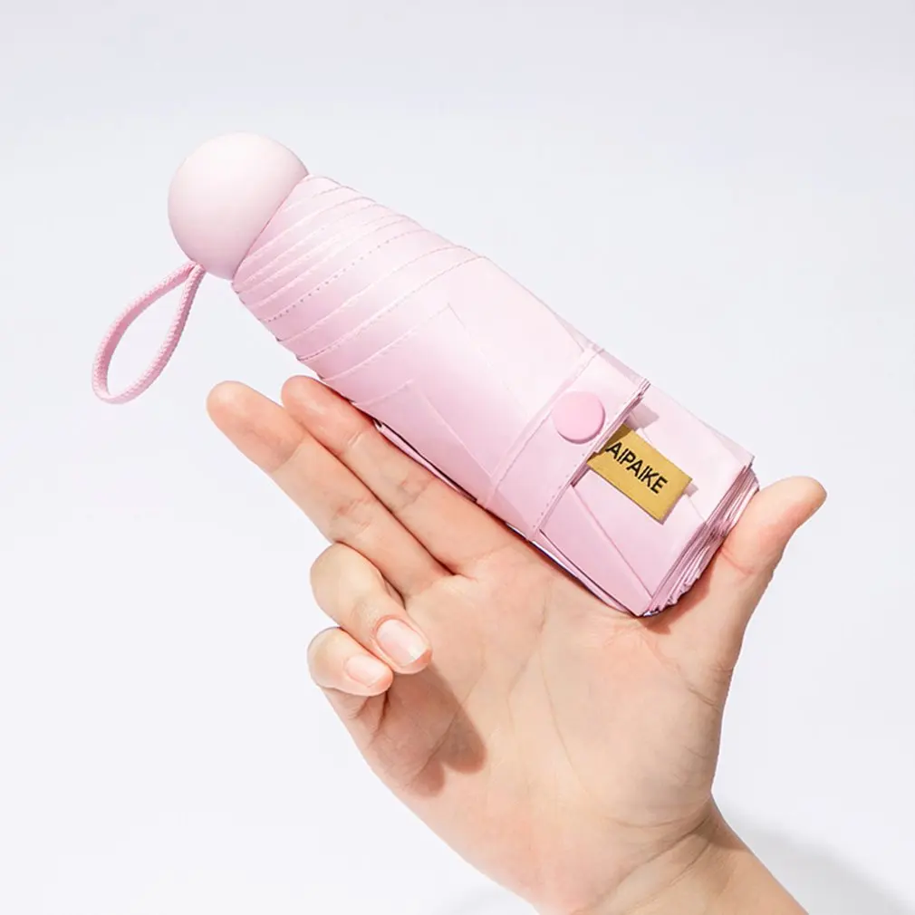 

Small Sunscreen Capsules Umbrella Protable Folding Sun Unbrella Women Gift Mini Pocket UV Protect Waterproof Travel Umbrella