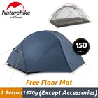 Туристическая палатка Naturehike Mongar, Ультралегкая нейлоновая, улучшенная, двухслойная, на 2-3 человек, 1,57 кг, водонепроницаемая, для путешествий и походов