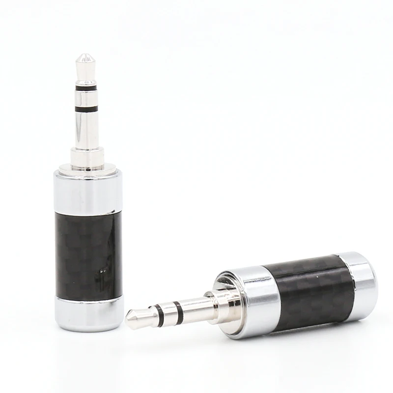 2 шт. углеродное волокно родиевое покрытие 3 5 мм штекер мини стерео аудио