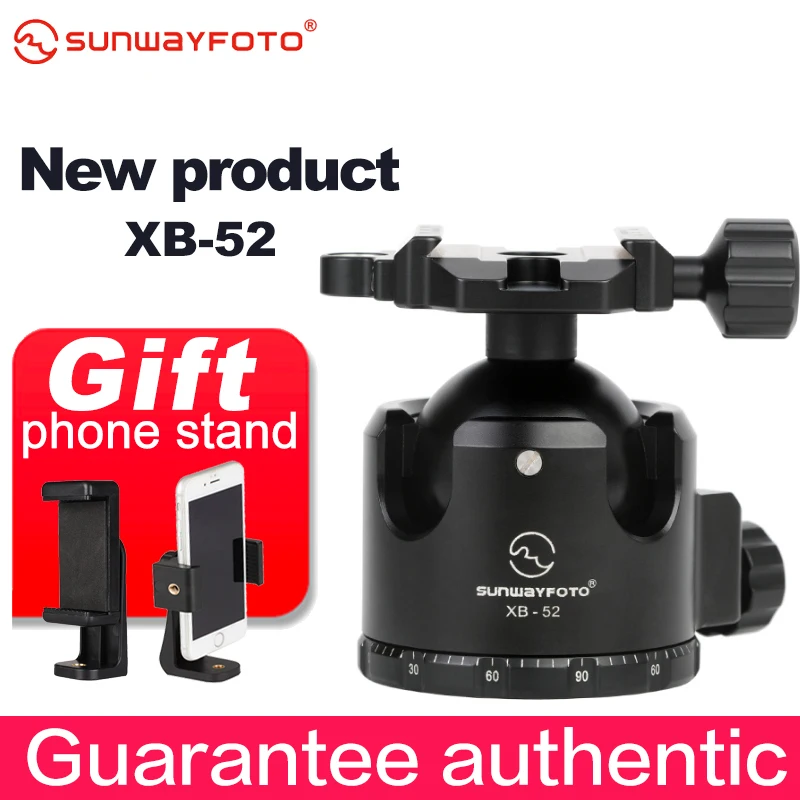 

Низкопрофильная головка штатива SUNWAYFOTO XB-52 для DSLR камеры, тренога, шаровая Головка, профессиональный монопод, панорамный штатив, шаровая Гол...