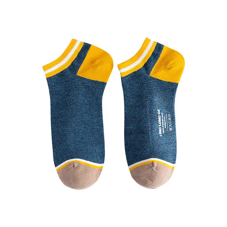 

Spring and summer new Japanese men's short socks Printed thin men's casual invisible boat socks