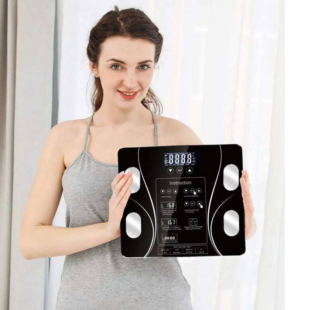 Умные весы для ванной комнаты, напольные весы для тела, весы для жира, Bluetooth, весы для пола, электронные весы/12