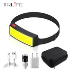 Новый стиль, налобный портативный светодиодный мини-фонарь COB со встроенным аккумулятором на 2400 мАч, фонарик с USB-зарядкой, налобный фонарь