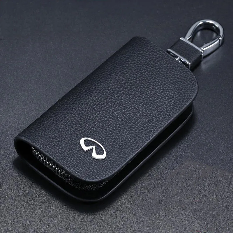 

1PCS For Infiniti FX35 Q50 Q30 ESQ QX50 QX60 QX70 EX JX35 G35 G37 Genuine Leather Car Key Bag Case Cover Wallet Car Accessories