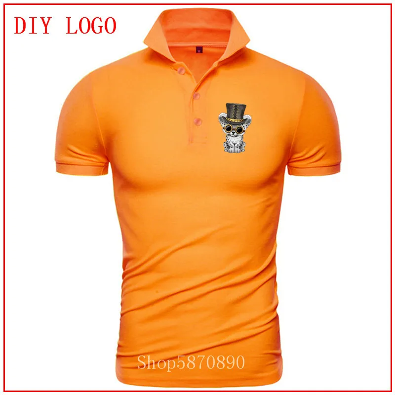 Рождественское поло 2020 праздничное Мужское со снежным леопардовым принтом