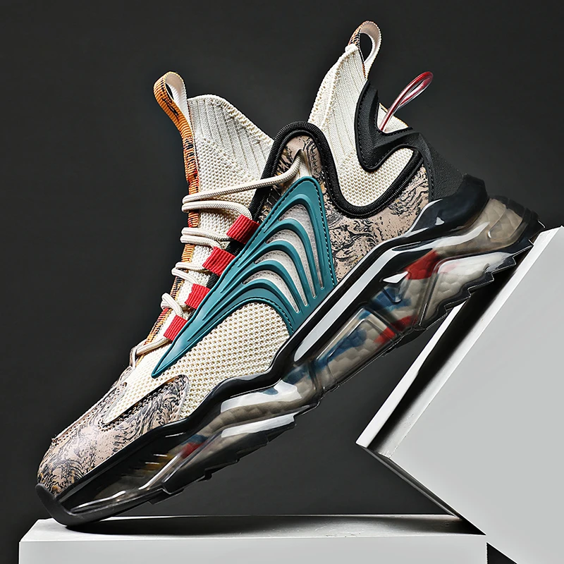 

Кроссовки мужские сетчатые на платформе, Роскошные, Повседневная модная теннисная спортивная обувь, высокие, большие размеры, лето 2021