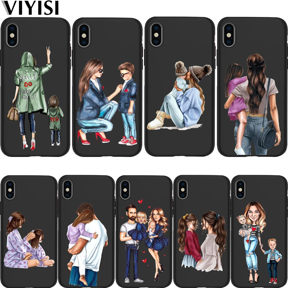 Чехол для телефона iPhone 11 Pro чехол мамы девушки супер папы 7 X XS XR MAX 8 6 6S Plus 5