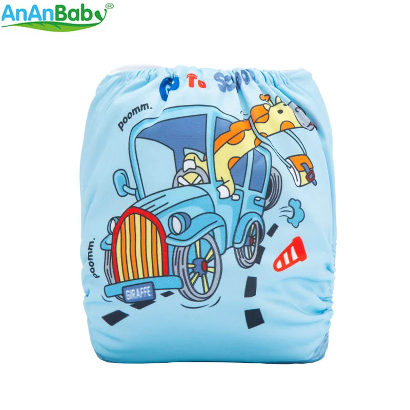 {AnAnBaby} Новые дизайнерские Многоразовые детские подгузники одного размера с цифровыми принтами