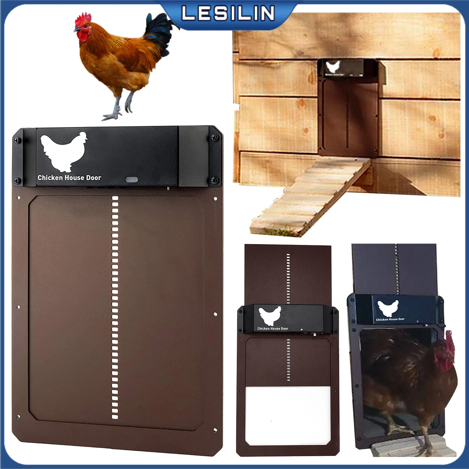 

Automatic Chicken Coop Door Light-sensitive Automatic Chicken House Door High Quality And Practical Chicken Pets Dog Cages Door