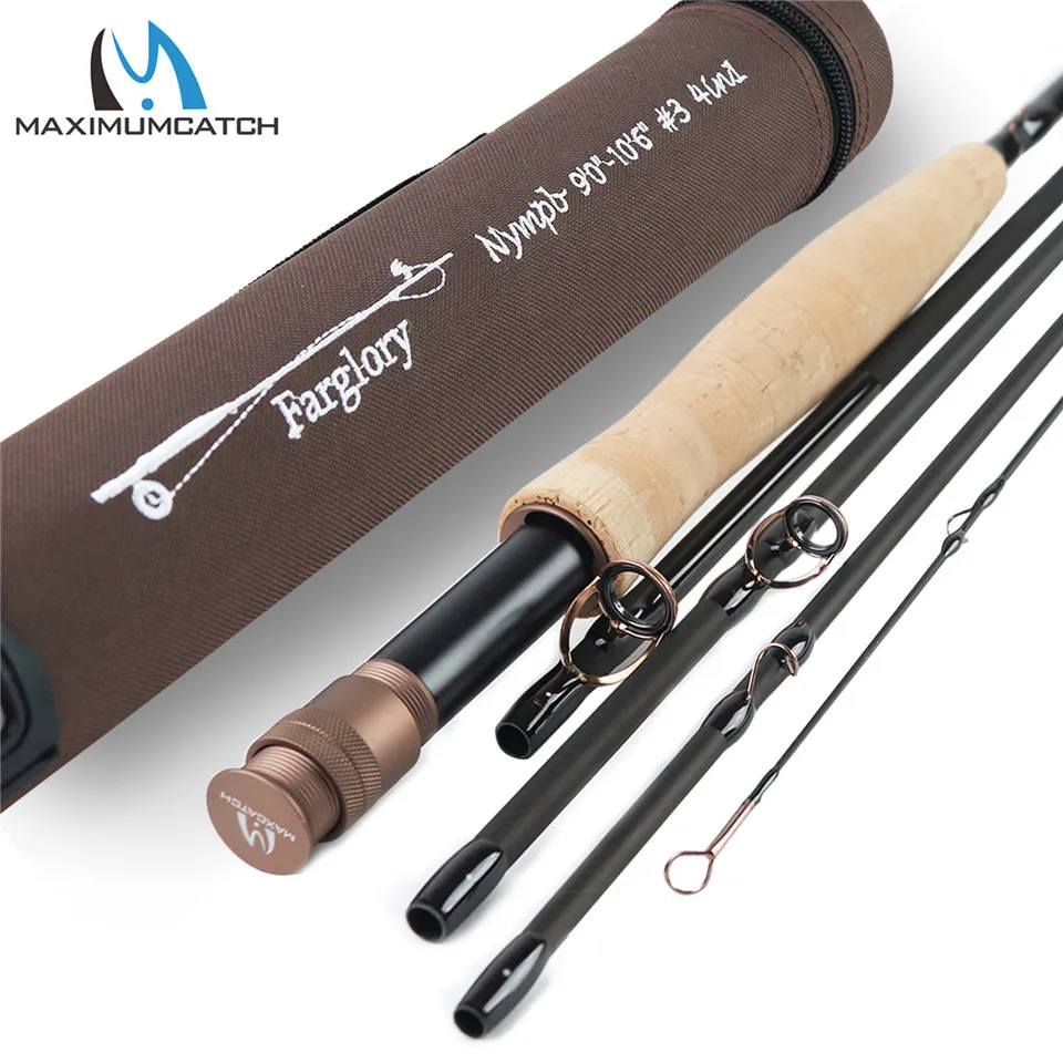 Maximumcatch Farglory 9-11FT 3WT/4WT/5WT 4-5Sec средняя быстрая Удочка Nymph с дополнительным удлинителем