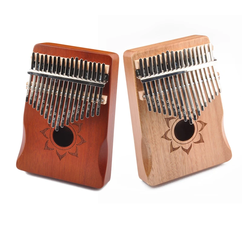 

Kalimba 17 Keys Thumb Piano Made By Single Board High-Quality Wood Mahogany Body African Kalimba Musical Instrument Accessories